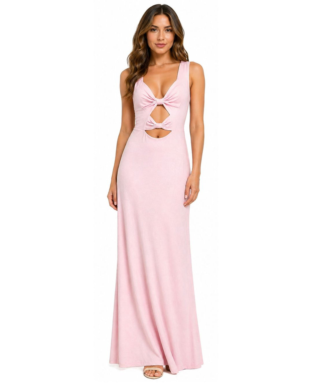 VESTIDO ROSA ELEGANTE BRILLOS