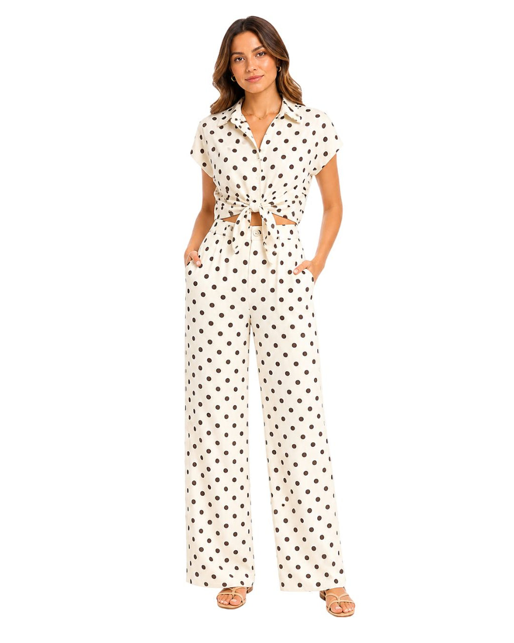 PANTALÓN POLKADOT CAFE