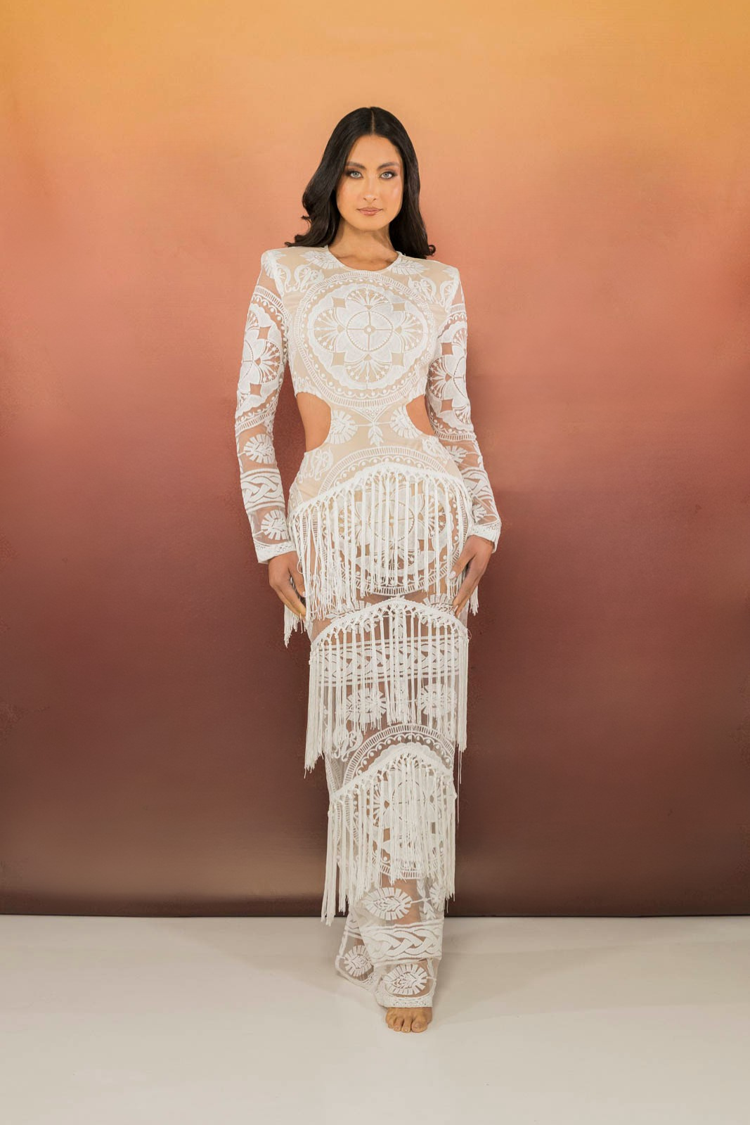 VESTIDO PLUMAS