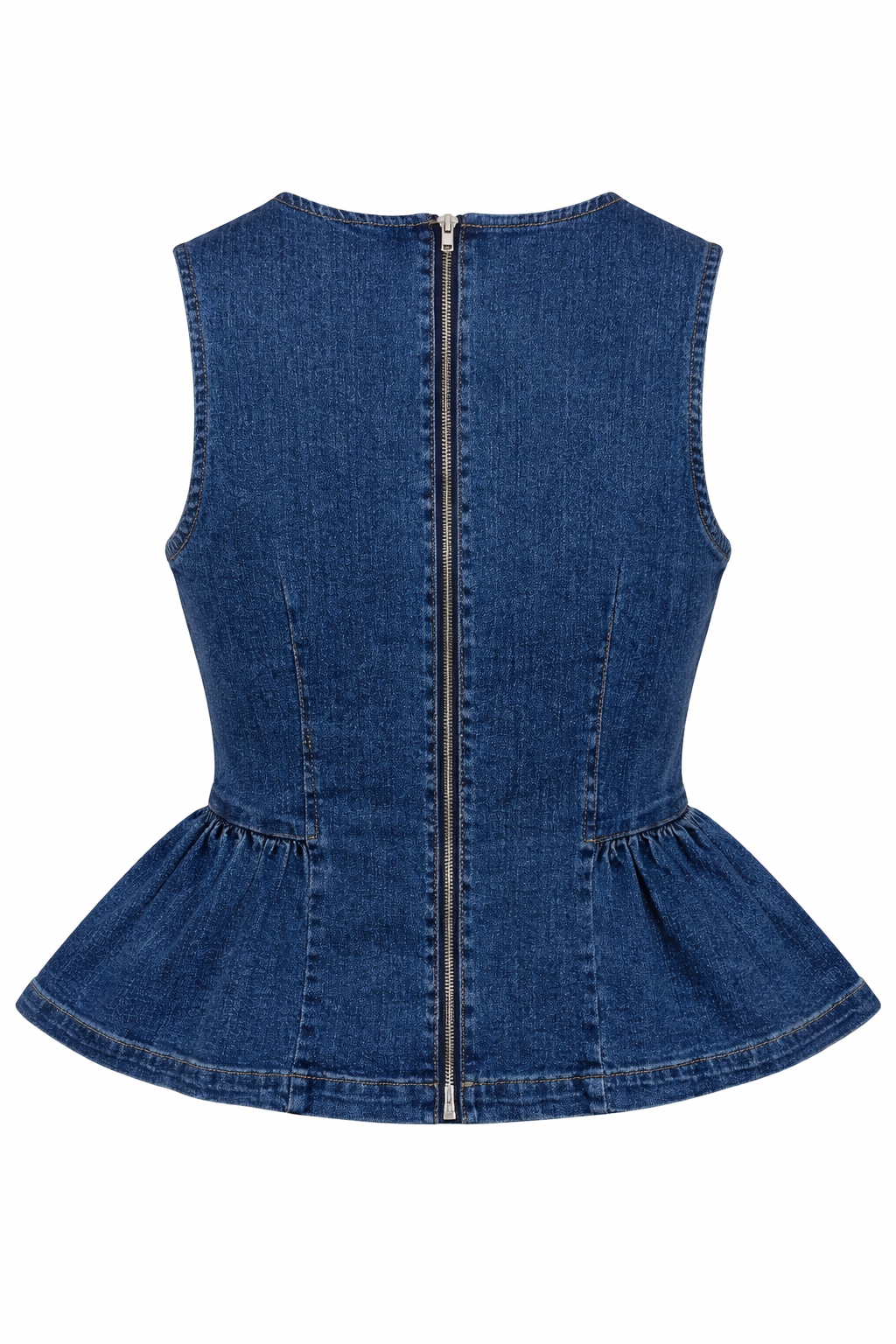 BLUSA PEPLUM EN DENIM