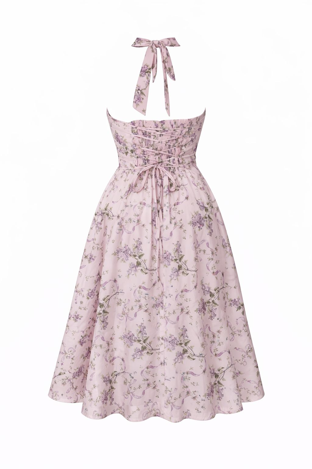 VESTIDO MIDI TIPO PRINCESA COLOR LILA
