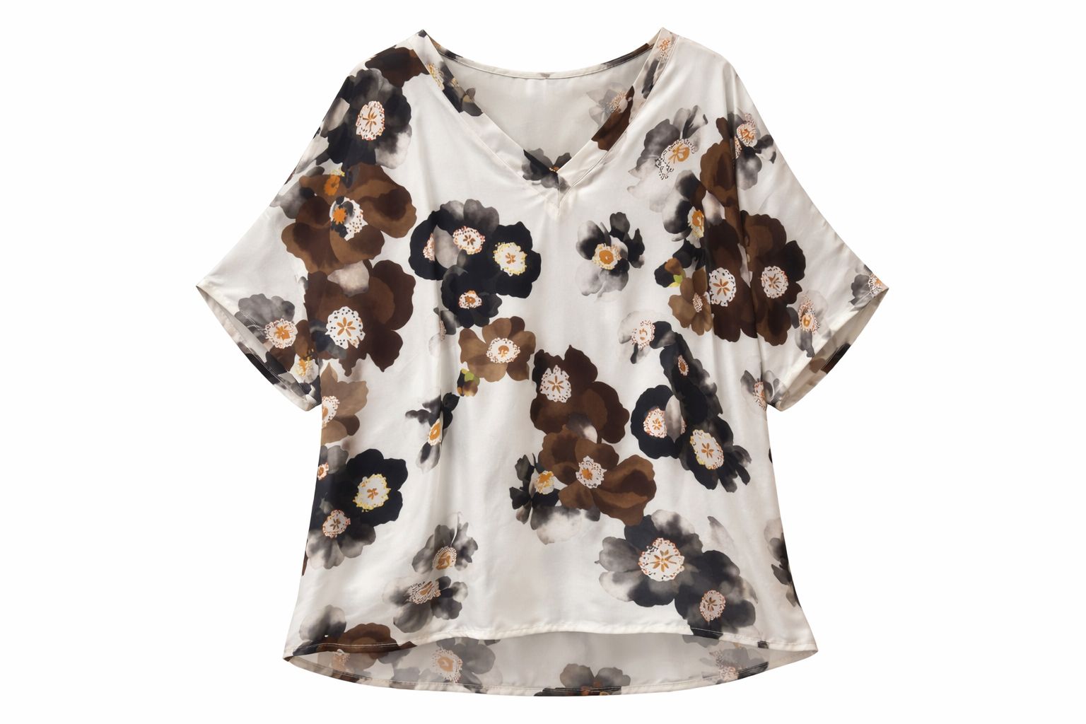BLUSON EN SATIN ESTAMPADO FLORES